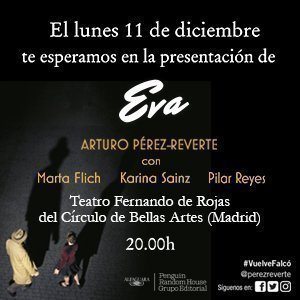 Presentación en Madrid de Eva, de Pérez-Reverte
